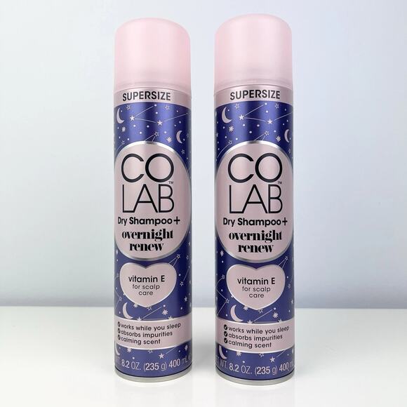 (2) COLAB Dry Shampoo + Overnight Renew Supersize - 8.2 oz Each - NEW - Picture 2 of 4